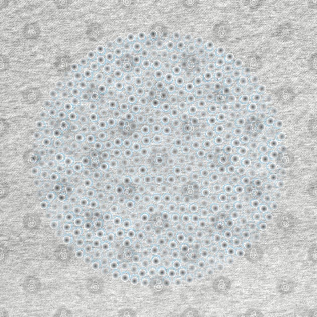 Dotwork - circles in blue an grey isolated on background by schtroumpf2510